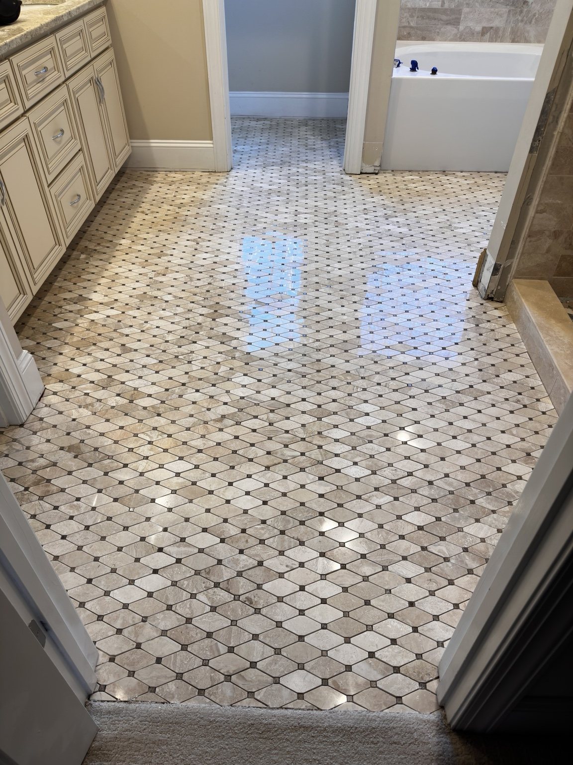 Tile installation project in Wilmington NC